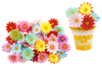 Flores de tela - 50 pcs - Flores y hojas decorativas – 10doigts.fr