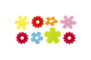 Fabric Flowers - 16 Pieces - 1 - Decorative Flowers and Leaves - 10doigts.com - Decorative Flowers and Leaves – 10doigts.fr