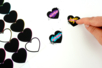 Gommettes cœur message à gratter noir - Scratch Stickers – 10doigts.fr