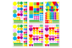 Static Window Stickers - Approximately 300 pcs - 3 - Assorted Shapes Stickers - 10doigts.com - Assorted Shapes Stickers – 10doigts.fr