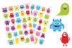 Gomets monstruos divertidos - 1 set (2 planchas) - Gomets historias y decoraciones – 10doigts.fr