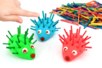 Colorful Hedgehogs in Modeling Dough - 2 - Modeling Crafts - 10doigts.com - Modeling Crafts – 10doigts.fr