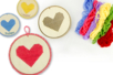 Kit corazones a bordar - creaciones - Kits Mercería – 10doigts.fr