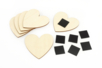 Magnets coeurs Bois - Customizable Magnetic Supports – 10doigts.fr