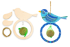 Bird Feeders + Fat Balls - 6 pcs - 1 - Wooden Birdhouses and Feeders - 10doigts.com - Wooden Birdhouses and Feeders – 10doigts.fr