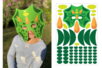 masque dino vert fille - Creative Masks for Kids – 10doigts.fr