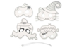Halloween Coloring Masks - 4 Designs - 1 - Creative Masks for Kids - 10doigts.com - Creative Masks for Kids – 10doigts.fr