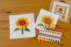 MINI Kit de punto de cruz: Girasol - Kits Mercería – 10doigts.fr