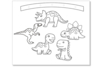 Dinosaur & Transport Theme Mobiles - 4 Mobiles - 4 - Coloring Supports - 10doigts.com - Coloring Supports – 10doigts.fr