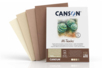 Papel pastel Marca  Mi-Teintes Canson marrón - 20 hojas - Papel de dibujo – 10doigts.fr