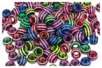 Brightly Colored Bee Beads - 100 Beads - 2 - Acrylic Beads - 10doigts.com - Acrylic Beads – 10doigts.fr