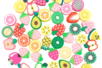 Abalorios frutas - 50 abalorios - Perlas de pasta polimérica – 10doigts.fr