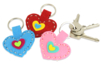 Felt Heart Keychain Kit - 6 Pieces - 3 - Sewing Kits - 10doigts.com - Sewing Kits – 10doigts.fr