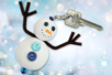 Llavero muñeco de nieve - Abalorios Madera – 10doigts.fr