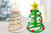 Spiral Wooden Christmas Trees - 6 Pieces - 3 - Christmas Wooden Objects - 10doigts.com - Christmas Wooden Objects – 10doigts.fr
