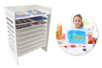White Cardboard Drawing Drying Rack - 1 - Palettes and Storage - 10doigts.com - Palettes and Storage – 10doigts.fr