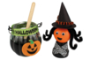 Set de 12 gomets calabaza de fieltro - Accesorios creativos Halloween – 10doigts.fr