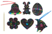 Easter Decorations in Scratch Card - 60 pcs - 2 - Easter Craft Kits - 10doigts.com - Easter Craft Kits – 10doigts.fr