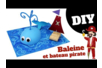 Maqueta 3D : Ballena y barco pirata - Actividades manuales cuadros: crear y decorar en gran formato – 10doigts.fr