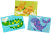 cuadro gommette cocodrilo ballena perro - Kits creativos gomets – 10doigts.fr
