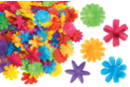 Fabric Flowers - 300 Pieces - Decorative Flowers and Leaves - 10doigts.fr