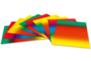 Tarjetas Arcoíris en degradado de color - 10 hojas - Papel efecto y materia - 10doigts.fr