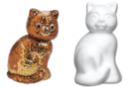 Polystyrene Cat 14 cm - Polystyrene Animals - 10doigts.fr