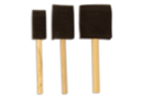 Pinceles de espuma con mango de madera - 3 piezas - Pinceles - 10doigts.fr