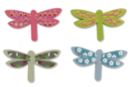 Libélulas de madera decoradas - 8 piezas - Deco de madera pintada - 10doigts.fr