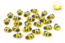 Abejas adhesivas de madera - 24 piezas - Deco de madera pintada - 10doigts.fr