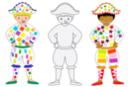 Grandes Arlequines a decorar - 6 piezas - Kits creativos Carnaval - Actividades manuales y de bricolaje para Carnaval - 10doigts.fr