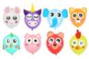 Animal Balloon Decorating Kit - 8 Balloons - Balloons, garlands, streamers - 10doigts.fr