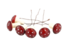 Small Mushrooms on Stem - 6 Pieces - Natural Decorations - 10doigts.fr