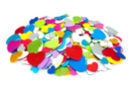Pegatinas corazones de goma suave - 500 pcs - Decoraciones corazones - 10doigts.fr