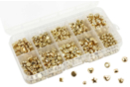 Golden Bead Set - Approximately 500 Beads - Metallic, Iridescent Beads - 10doigts.fr
