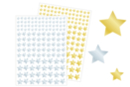 Gomets estrellas oro y plata - 276 pcs - Gomets y pegatinas Navidad - 10doigts.fr