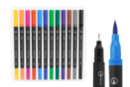 Dual Tip Markers - 12 Pieces - Fine Tip Markers - 10doigts.fr