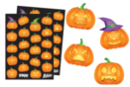 Halloween Pumpkin Stickers - 44 pcs - Halloween Stickers - 10doigts.fr