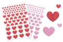 Glitter Heart Stickers - 72 pcs - Heart Stickers - 10doigts.fr