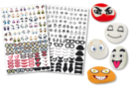 Stickers Caras Locas - 150 piezas - Gomets ojos y caras - 10doigts.fr