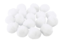 White Giant Pom Poms 4.5 cm - 18 Pieces - Craft Pom Poms - 10doigts.fr