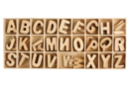 Letras de madera 2.3 cm - 130 piezas - Letras y números - 10doigts.fr