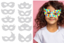 Máscaras para colorear lobos Arlequín - 10 motivos - Máscaras creativas para niños - 10doigts.fr