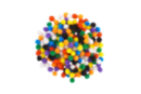 Brightly Colored Mini Pom Poms - 200 Pieces - Craft Pom Poms - 10doigts.fr