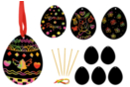 Suspensiones Huevos a raspar- 5 formas - Kits creativos de Pascua - 10doigts.fr