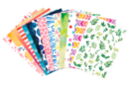 Watercolor Pattern Paper, A4 Size - 14 Sheets - Patterned Papers - 10doigts.fr