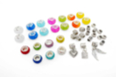 Cuentas facetadas + charm's en metal - 39 cuentas - Perlas Pandora - Tendencias Joyas - 10doigts.fr