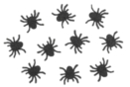 Rubber Spider Stickers - 50 pcs - Halloween Creative Accessories - 10doigts.fr