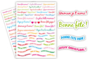 Message Stickers - 114 pcs - Celebration Messages - 10doigts.fr