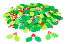 Foam Stickers Holly Leaves - 400 pcs - Foam Stickers - 10doigts.fr